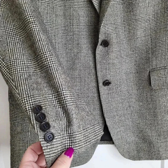 Brooks Brothers Blazer Jacket Sport Coat Wool Gray Mens 42 R - Picture 8 of 9